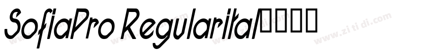 SofiaPro Regularital字体转换